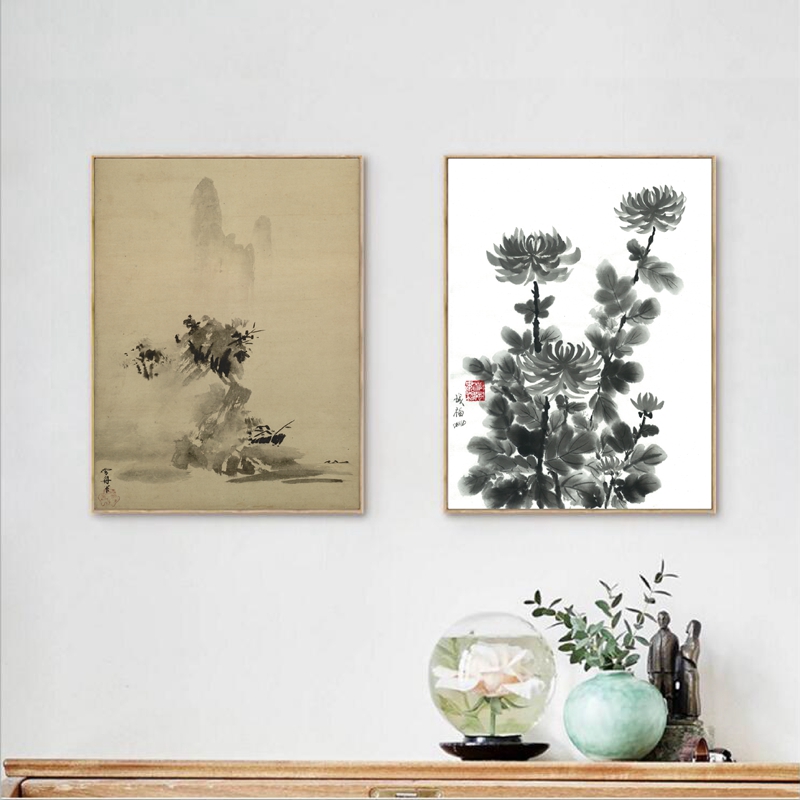 Japanese Traditional Lifestyle - Japanese Traditional ink Painting Canvas Art